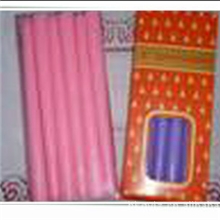 【厂家直供】HD-P07421g6寸尖烛粉色紫色蜡烛螺纹蜡烛