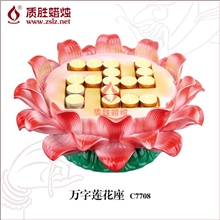 质胜万字莲花座C7708，烛台，佛烛，最新产品