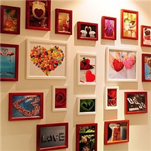 创业首选免费代理288混批浪漫系列20框桃心相框组合照片墙