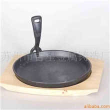 供应高品质不粘涂层铁质平底锅