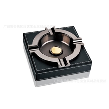 不锈钢烟缸金属烟缸高档烟缸客房高档烟缸皮座至尊-3#创意