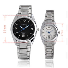 批发秒杀正品商务休闲精钢日历男士石英男表情侣表防水特价