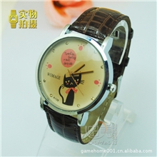【最热销！】正品Womage皮带手表/韩国可爱猫咪/韩版时尚手表