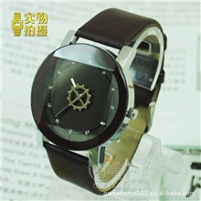 混批Bariho石英表齿轮表针棱镜个性皮带时尚手表厂家直销