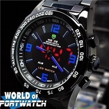 新款韩版男士运动表LED双显多功能运动潜水手表防水男表正品批发