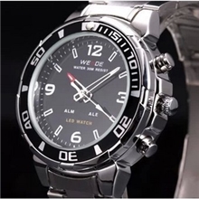 钢带运动男表LED夜光防水军表可以佩带潜水的多功能男士个性手表