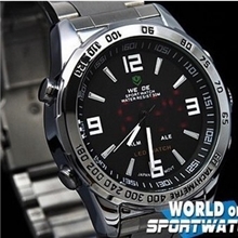 WEIDE威得正品户外运动特种夜光男表多功能军表防水钢带男士手表