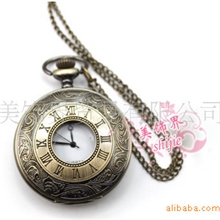 复古大号罗马数字怀表时装表罗马数字宫廷古旧欧美陀表毛衣链表