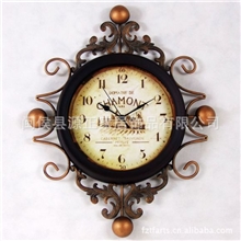 源正溢尚批发欧式田园挂饰壁挂挂钩铁艺挂钟