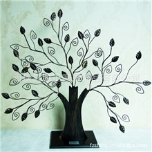 欧式铁艺饰品客厅玄关摆设工艺品婚庆创意卡片树圣诞节许愿树