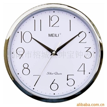 小额批发欧式挂钟镀银礼品钟MEILI挂钟PromoClock