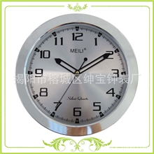 【MEILI美立牌】厂价直销12"铝面静音扫描钟表可供出口小额批发