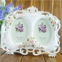 小商品批发5寸双框时尚树脂相框欧式复古影楼创意婚纱照片相框