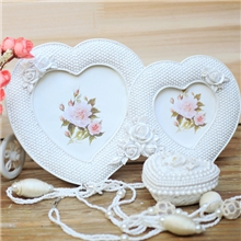 七夕情人节树脂相框批发心形珍珠组合相框欧式创意礼品定做厂家