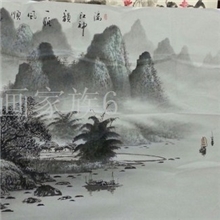 纯手绘收藏装饰无框国画字画山水花鸟画电视背景装饰画室内画