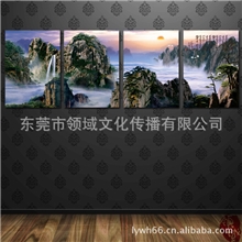 供应优质风景系列无框画旭日东升创意装饰画聚宝盆壁画挂画板画