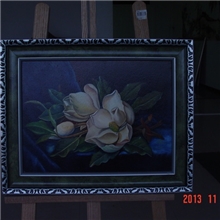 正品油画山茶花