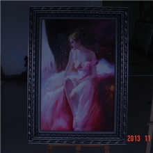 纯手绘油画美女图