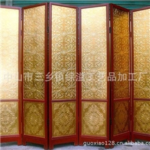 促销7天期限高档实惠金箔折叠中式古典屏风酒店餐厅隔断屏风批发