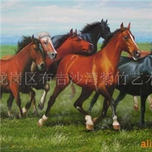 八骏马/现代油画/装饰画/壁画/室内装饰画