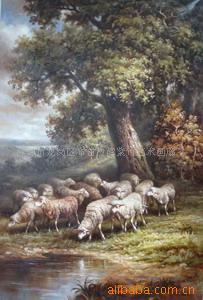 手绘油画/中国山水油画/风景油画/无框画/装饰画