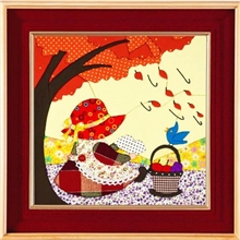 拼布画厂家拼布画贴布画拼布画加盟代理：R114秋天的童话