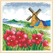 厂家特价diy5D钻石画批发粘贴绣韩国风景之春精品礼品店货源