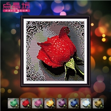 滴水玫瑰DIY钻石画批发树脂钻石画十字绣厂家代理加盟一件代发