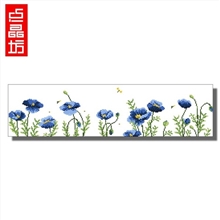 蓝色小花钻石绣批发花卉钻石画厂家加盟招商