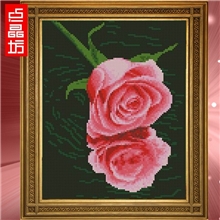 水中玫瑰DIY钻石画批发花卉钻石画厂家加盟招商