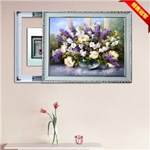 DL317现代花卉厂家直销推拉式仿真油画配电箱装饰画