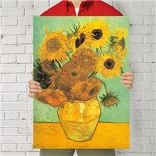 肌理印刷帆布无框装饰画梵高向日葵现代客厅卧室油画