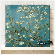 肌理印刷帆布无框装饰画梵高杏花家装现代简约客厅配画