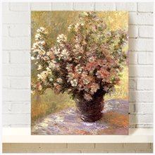 肌理印刷帆布无框装饰画莫奈印象派欧式家装卧室走廊客厅花卉静物