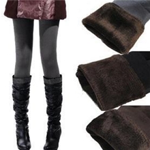 秋冬新款显瘦拉绒裤秋冬加厚锦纶保暖裤女加绒九分裤打底裤