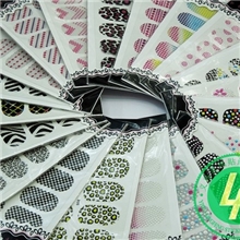 厂家批发/全贴水印环保指甲贴/指甲花贴/3D美甲贴纸/黑白指甲贴