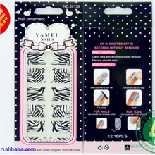 2013新款/义乌DIY热销/豹纹斑马纹指甲贴/金葱粉闪粉黑白指甲贴