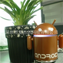 供应安卓机器人迷你音响安卓机器人插卡音箱机器人电脑音箱