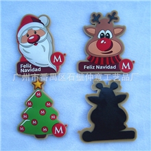 厂家生产圣诞礼物pvc冰箱贴，圣诞礼品pvc软胶冰箱贴