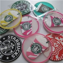 星巴克杯垫杯垫定制PVC软胶杯垫卡通杯垫塑胶杯垫硅胶杯垫