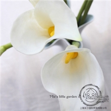 人造花/绢花/超高仿真花/落地客厅装饰花PU手感单支马蹄莲小号