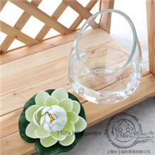 宜家风格装饰花器花盆ZAKKA透明斜口玻璃花瓶