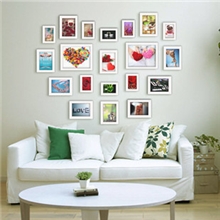 【巨匠相框】照片墙环保心形相片墙20框创意组合相框P20I