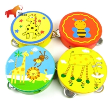 厂家直销中号铃鼓二合一摇铃手鼓铃鼓小摇铃