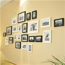 S2301厂家特供时尚经典23框实木照片墙相框墙相片墙质优价廉