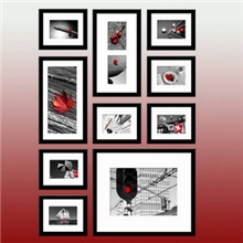 原单超大实木相框照片墙组合