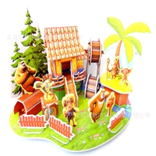 自产自销畅销爆款熊出没玩具立体拼图批发益智拼图支持混批