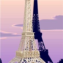 创意礼品批发木制玩具DIY玩具3D木制仿真模型-埃菲尔铁塔