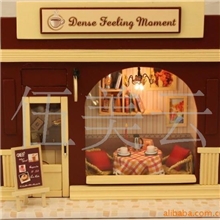 新年&情人节礼物批发供应带灯DIY小屋欧洲店铺C-002浓情时刻