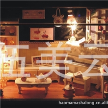 新年&情人节礼物diy新款小屋带灯有机玻璃玻璃屋之恋温馨小屋